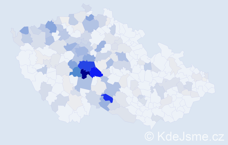 Příjmení: 'Nerad', počet výskytů 693 v celé ČR