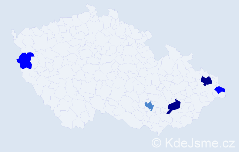 Příjmení: 'Timanová', počet výskytů 11 v celé ČR