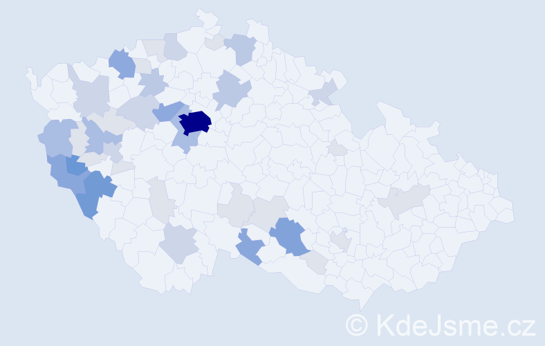 Příjmení: 'Sušická', počet výskytů 123 v celé ČR