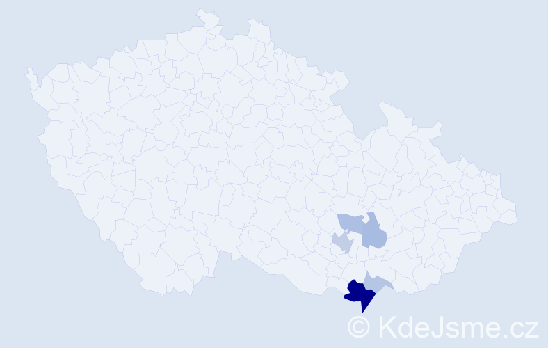 Příjmení: 'Barančic', počet výskytů 14 v celé ČR