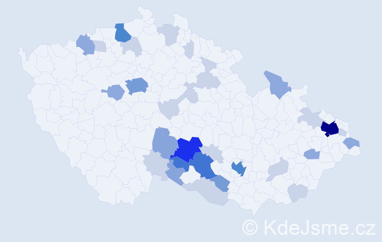 Příjmení: 'Netoličková', počet výskytů 90 v celé ČR