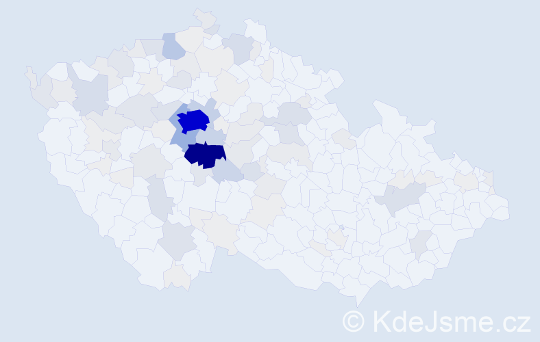 Příjmení: 'Škvor', počet výskytů 478 v celé ČR