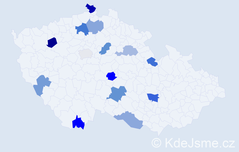 Příjmení: 'Nyamdorj', počet výskytů 18 v celé ČR