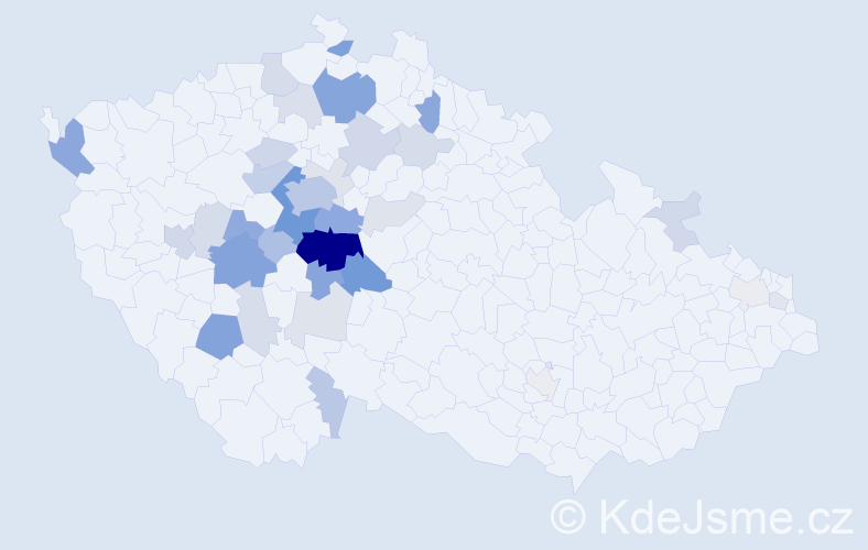 Příjmení: 'Pitelka', počet výskytů 116 v celé ČR