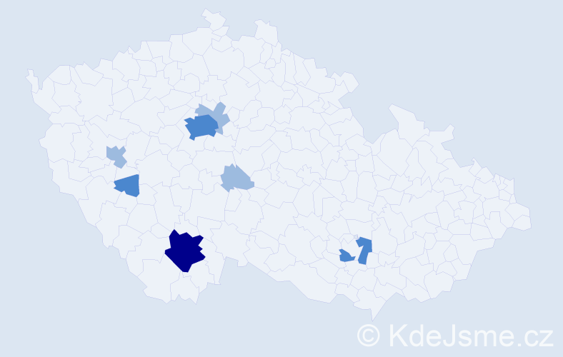 Příjmení: 'Shimon', počet výskytů 13 v celé ČR