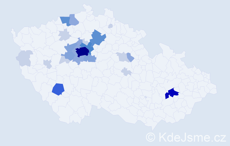 Příjmení: 'Landsinger', počet výskytů 71 v celé ČR