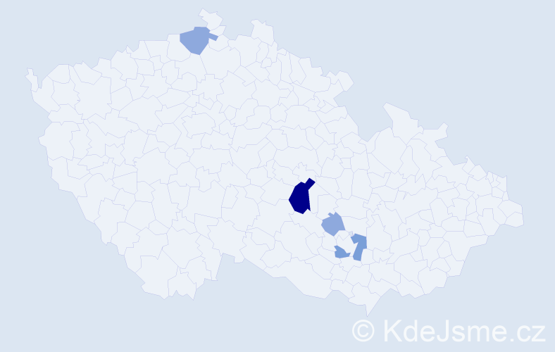 Příjmení: 'Vrša', počet výskytů 11 v celé ČR