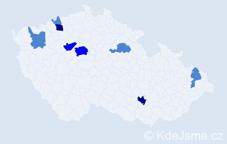 Příjmení: 'Andová', počet výskytů 16 v celé ČR