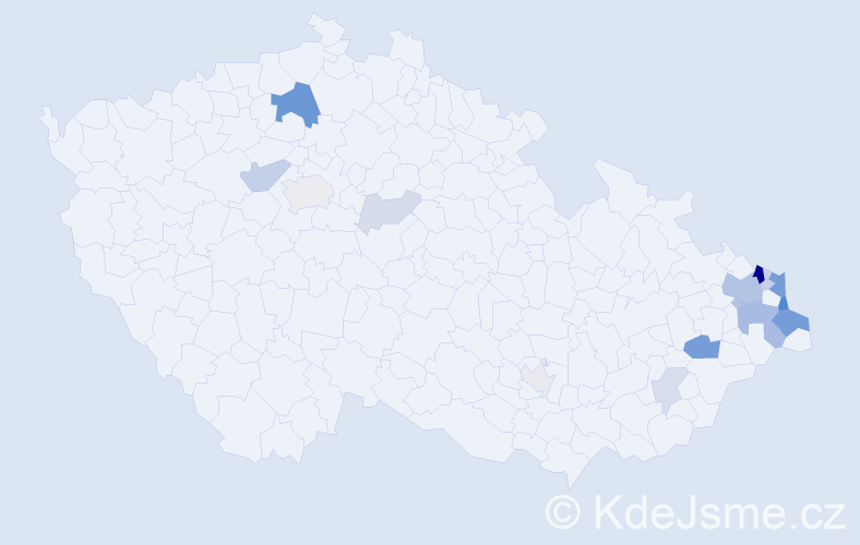 Příjmení: 'Dudzik', počet výskytů 44 v celé ČR