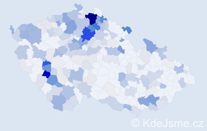 Příjmení: 'Sluka', počet výskytů 805 v celé ČR