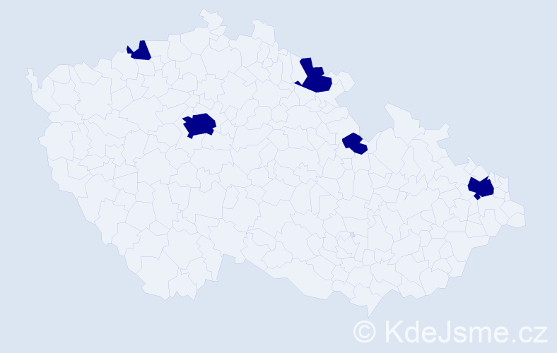 Příjmení: 'Rudnicki', počet výskytů 5 v celé ČR