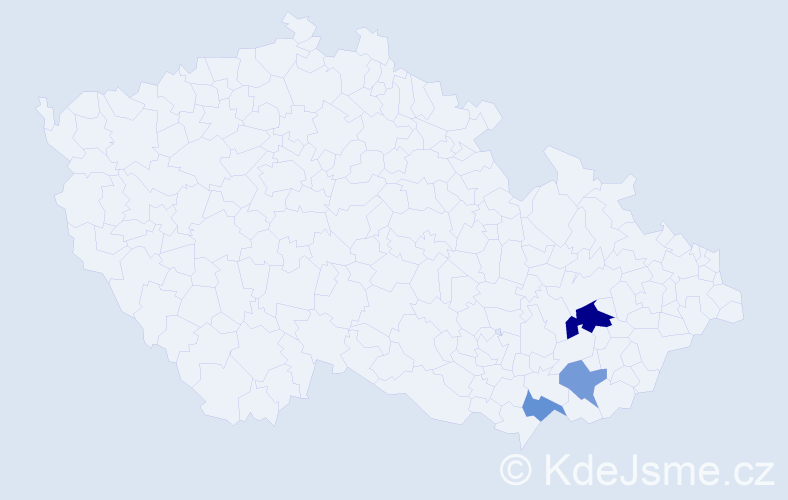 Příjmení: 'Chlapečka', počet výskytů 5 v celé ČR