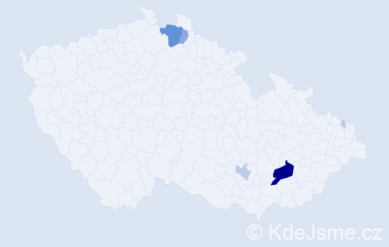 Příjmení: 'Pomališová', počet výskytů 18 v celé ČR