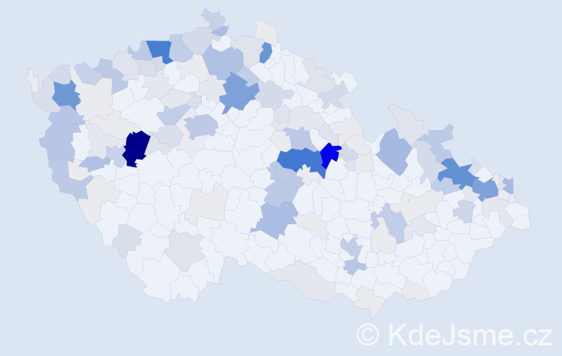 Příjmení: 'Giňa', počet výskytů 763 v celé ČR