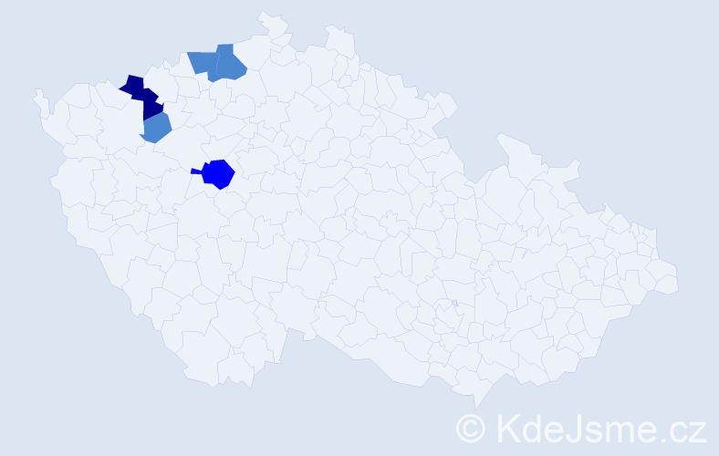 Příjmení: 'Zaržická', počet výskytů 8 v celé ČR