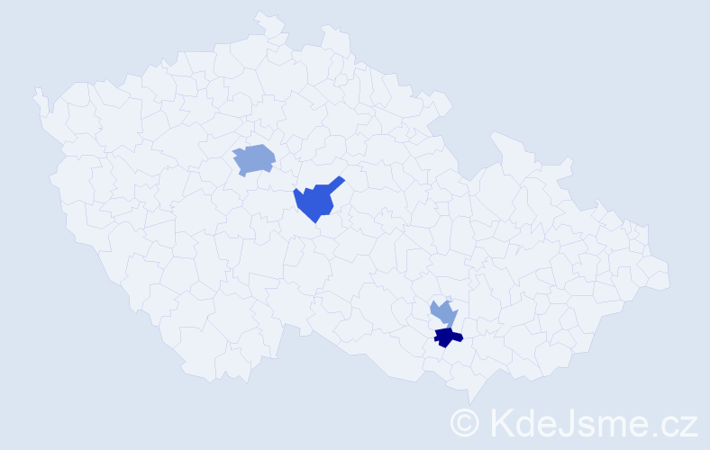 Příjmení: 'Vysochan', počet výskytů 9 v celé ČR