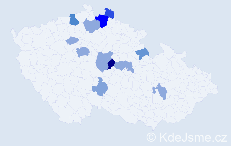 Příjmení: 'Závůrka', počet výskytů 35 v celé ČR