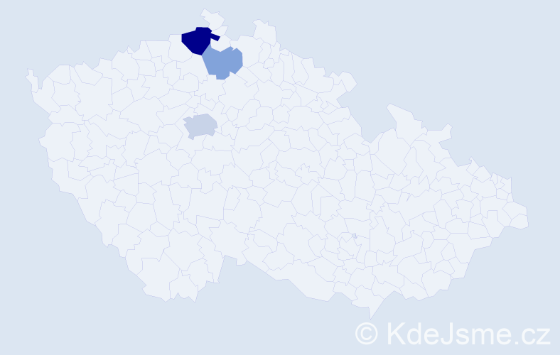 Příjmení: 'Ballíková', počet výskytů 8 v celé ČR