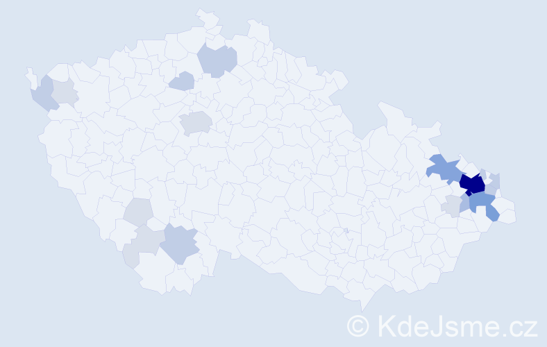Příjmení: 'Lariš', počet výskytů 54 v celé ČR