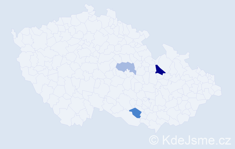 Příjmení: 'Borbely', počet výskytů 5 v celé ČR