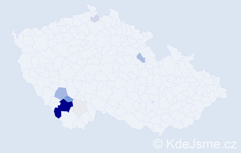 Příjmení: 'Čužna', počet výskytů 29 v celé ČR