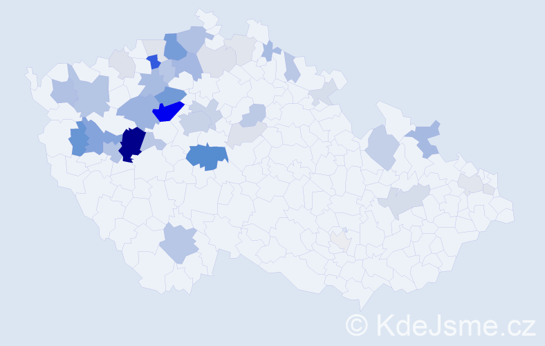 Příjmení: 'Poch', počet výskytů 136 v celé ČR