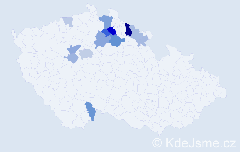 Příjmení: 'Rindt', počet výskytů 28 v celé ČR