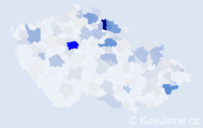 Příjmení: 'Holubec', počet výskytů 676 v celé ČR