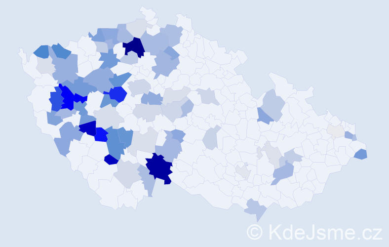 Příjmení: 'Lepičová', počet výskytů 207 v celé ČR