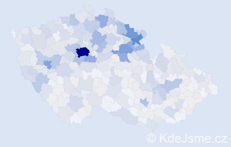 Příjmení: 'Hofman', počet výskytů 2317 v celé ČR