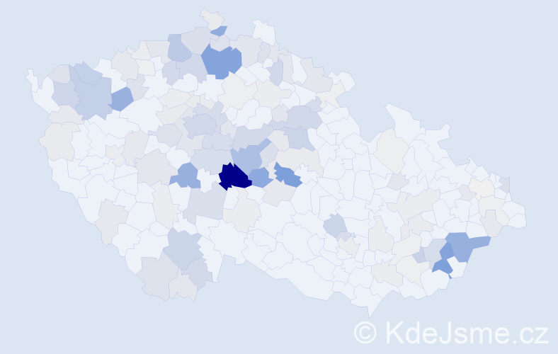 Příjmení: 'Kadleček', počet výskytů 498 v celé ČR