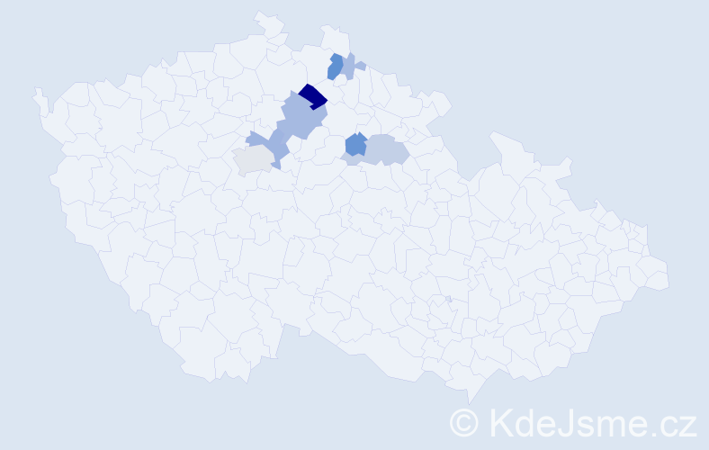 Příjmení: 'Oudrnický', počet výskytů 32 v celé ČR