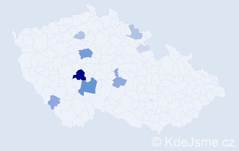 Příjmení: 'Hrazánková', počet výskytů 39 v celé ČR