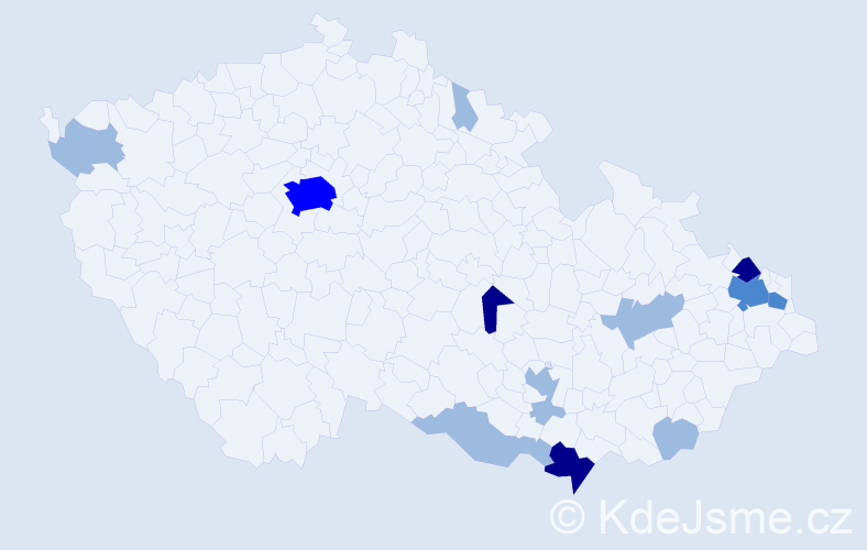 Příjmení: 'Feiler', počet výskytů 28 v celé ČR