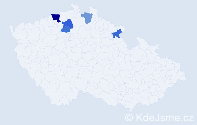 Příjmení: 'Podstavec', počet výskytů 12 v celé ČR