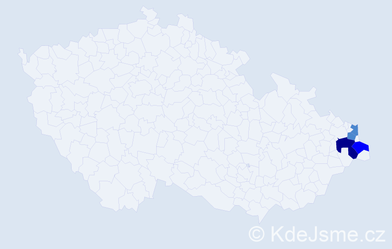 Příjmení: 'Gleta', počet výskytů 18 v celé ČR