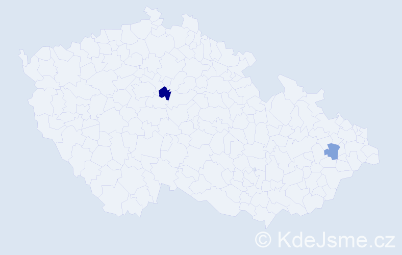 Příjmení: 'Toumi', počet výskytů 10 v celé ČR