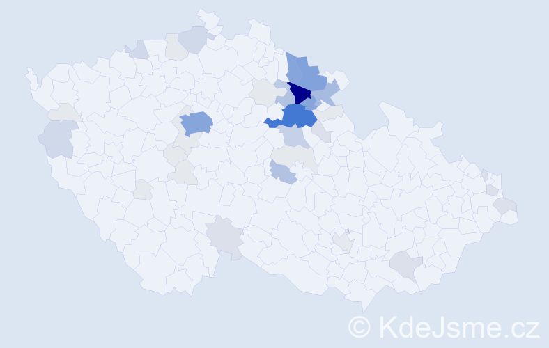 Příjmení: 'Rejl', počet výskytů 176 v celé ČR