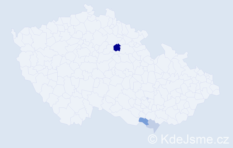 Příjmení: 'Strakuš', počet výskytů 5 v celé ČR
