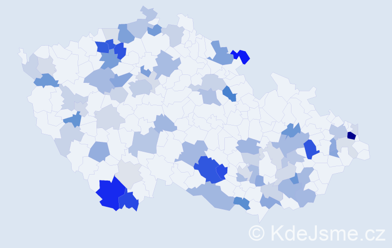 Příjmení: 'Križan', počet výskytů 193 v celé ČR