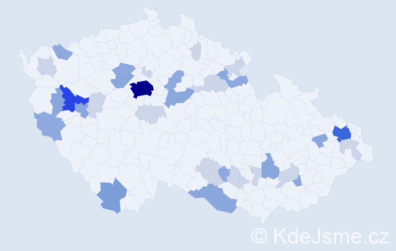 Příjmení: 'Adamovičová', počet výskytů 89 v celé ČR