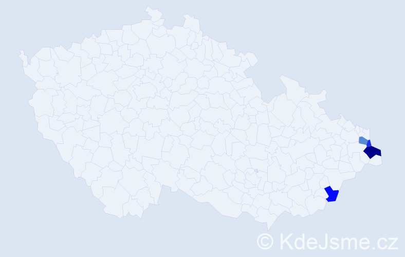 Příjmení: 'Spilaková', počet výskytů 7 v celé ČR