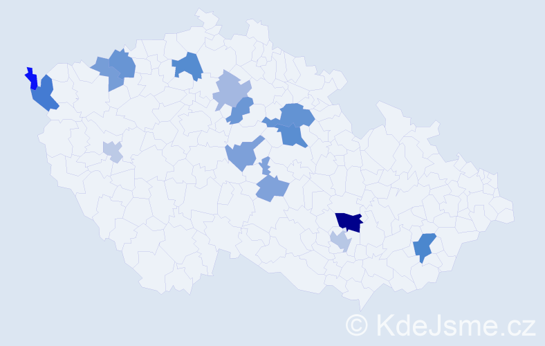 Příjmení: 'Batbayar', počet výskytů 28 v celé ČR