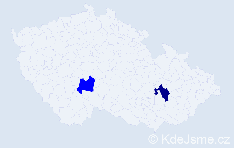 Příjmení: 'Móri', počet výskytů 5 v celé ČR