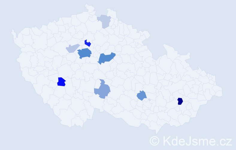 Příjmení: 'Pakanych', počet výskytů 41 v celé ČR