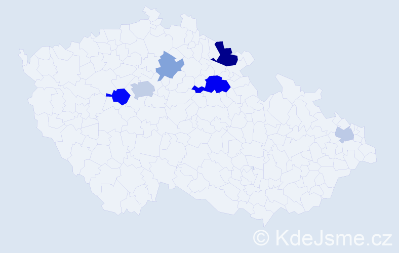 Příjmení: 'Meuer', počet výskytů 14 v celé ČR