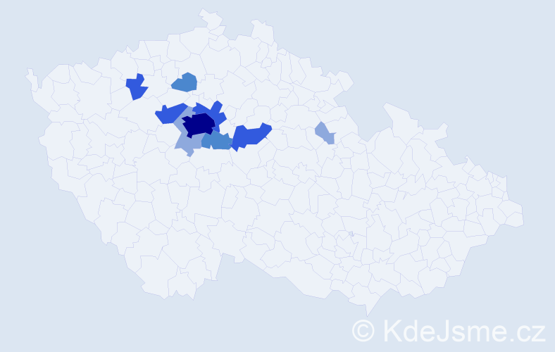 Příjmení: 'Gatyásová', počet výskytů 23 v celé ČR