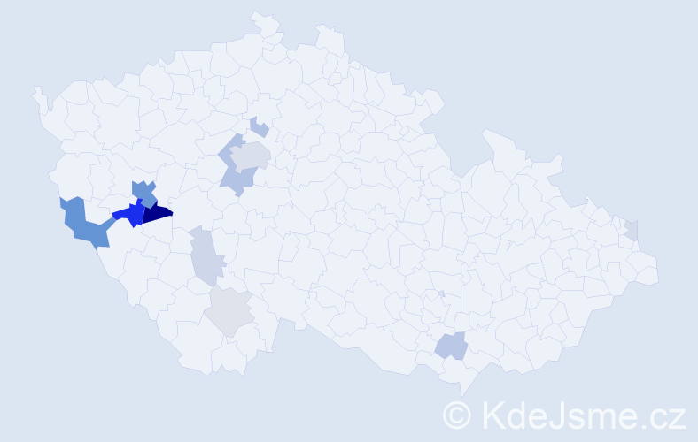 Příjmení: 'Rout', počet výskytů 39 v celé ČR