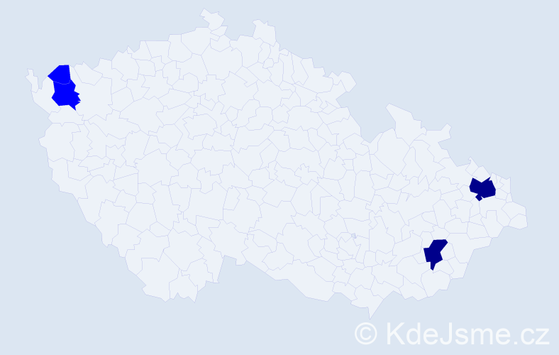 Příjmení: 'Mertos', počet výskytů 10 v celé ČR
