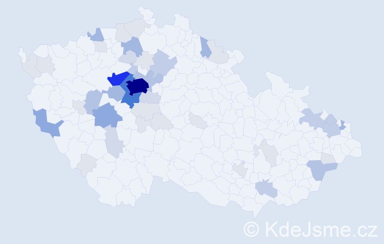 Příjmení: 'Horešovská', počet výskytů 164 v celé ČR